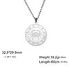 My Shape 12 Constellation Necklace Gothic Zodiac Pendant Chain Women Men Leo Aries Virgo Capricorn Birthday Jewelry Wholesale
