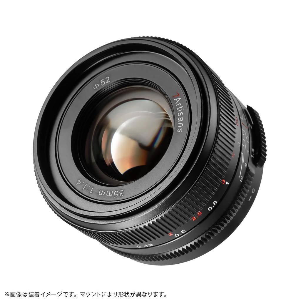 7artisans 35mm III RF Mount Canon RF Single Focal Interchangeable Large Black F1.4 Lens, Compatible, Length, Lens, Aperture, Full-Frame, (2-Year