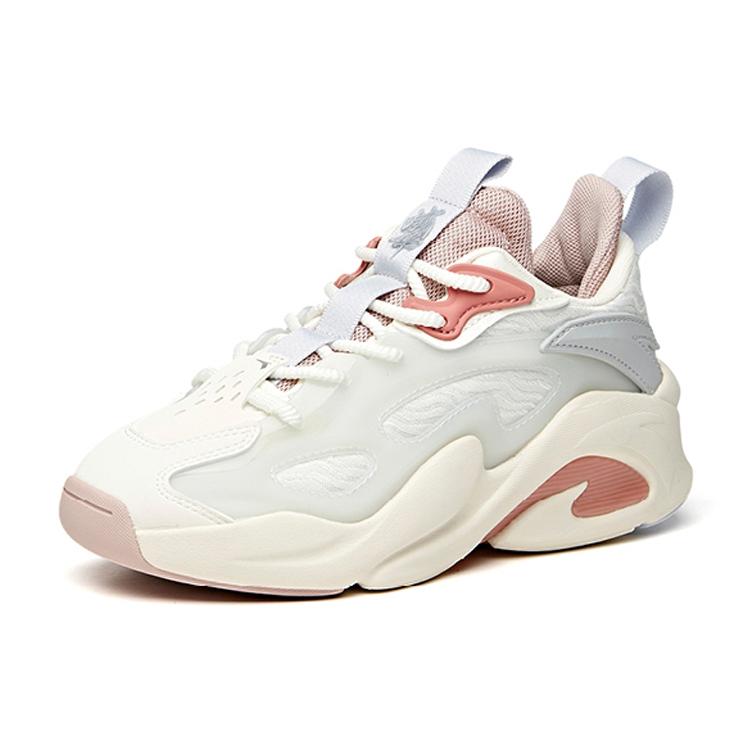 Anta Bastard Wei Feng Abrasion Resistant Breathable Low top Chunky Sneakers Women's White Purple Blue 122048081-2