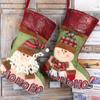 Christmas Stockings Socks Santa Snowman Hanging Xmas Tree Ornaments Christmas Decor for Home New Year Navidad Candy Gift Bags