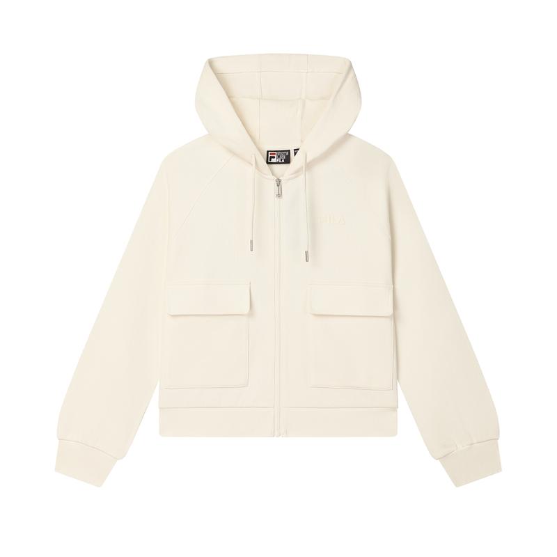 New FILA Sweatshirt Women's Oat Beige F11W448502FBG