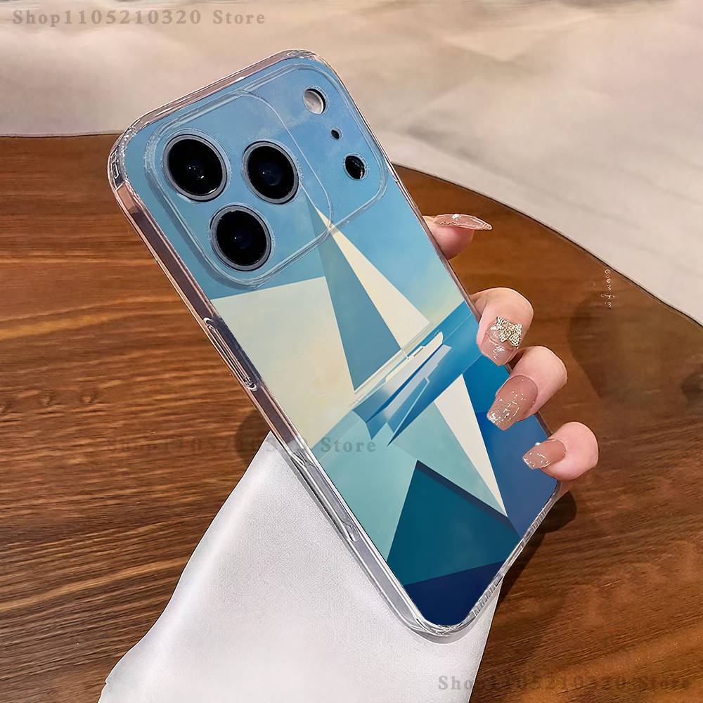 Sailing Boat Art Phone Case iPhone17 16 15 14 13 12 11 Pro Max Plus Mini Clear Full Back Cover Silicone Soft Shell