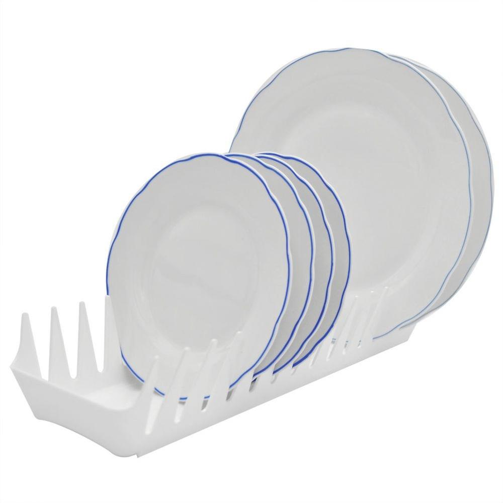 Plate Stand Lids Kitchen Organizer Dishes Drying Rack Drainer