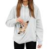 Herre- og dame unisex mote avslappet topp ensfarget langermet kjæledomslomme hettegenser sweatshirt