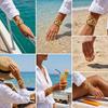 Übertriebene Metallschale Seestern Offene Armreifen für Damen Edelstahl Geometrisch Hohl Wickel Manschettenarmband Sommer Handgelenkschmuck