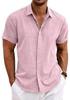 Men's Summer Linen-Style Short-Sleeve Loose Casual Beach Shirt