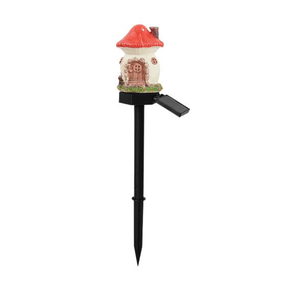 Mushroom Solar Lights, Mushroom House Statue, Fairy Cottage Garden Stake Lights, Waterproof Outdoor Landscape Lights for Yard Patio Lawn Pathway
