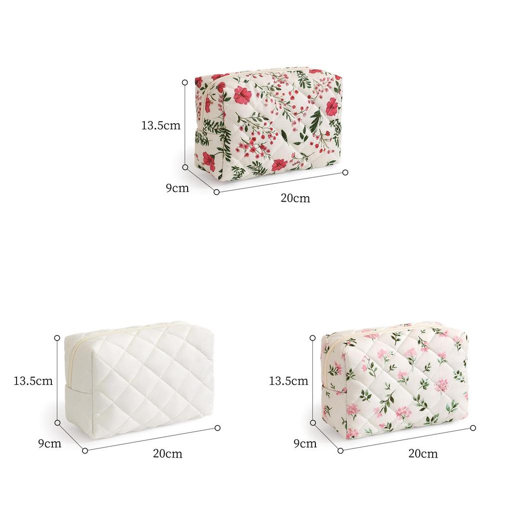 Modern Minimalist Makeup Bag With Polyester Fabric Portable Travel Organizer For Women And Teens