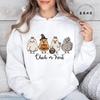 Halloween Chick or Treat Print Women  Hoodie Halloween Funny Chicken Graphic Hoodies Horror Spooky Season Sweatshirt Tops