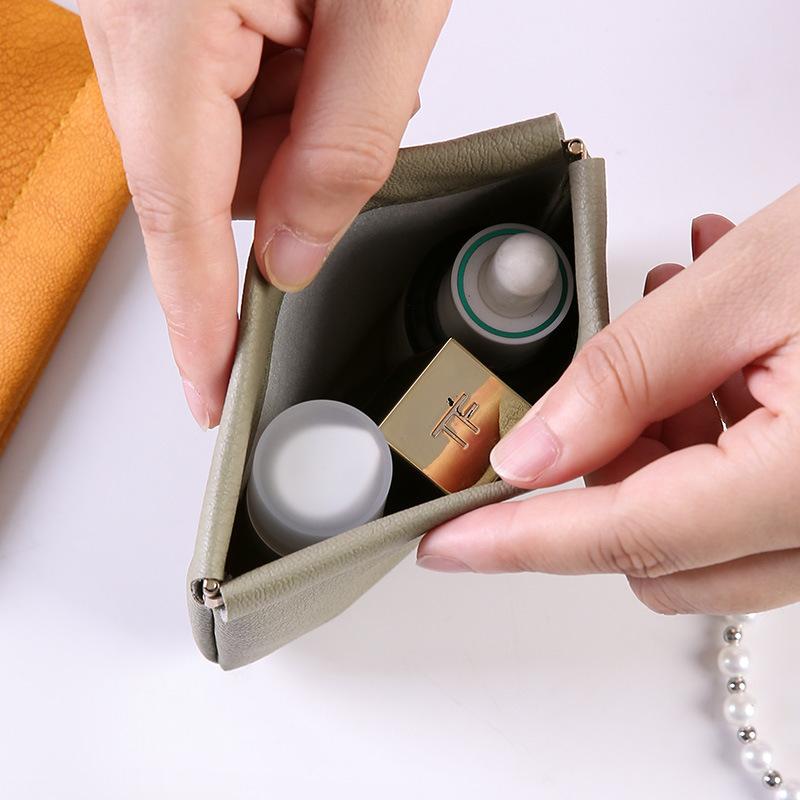 Bolsa de Armazenamento de Cosméticos com Abertura e Fechamento Automático Multiuso para Joias, Fones de Ouvido e Mais