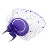 Vintage Style Pillbox Hat with Faux Pearls Mesh Feather Decor Hair Topper Headwear Weddings Events Hair Accessories