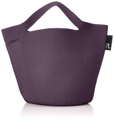 Free Hat Recycled Yarn Knitted Basket Tote Bag Baby Lou 0255 Violet [Rootote] Lightweight, Standing, Shape, Po-No