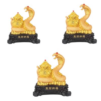 Year of Snake Sculpture 2025 Chinese New Year Gift for Office Entrance Shelf