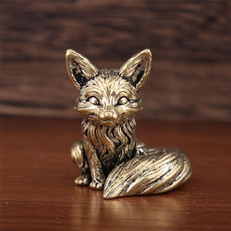 Lovely Foxes Figurines Statues Vintage Foxes Miniatures Home Decoration Foxes Sculpture Photo Props