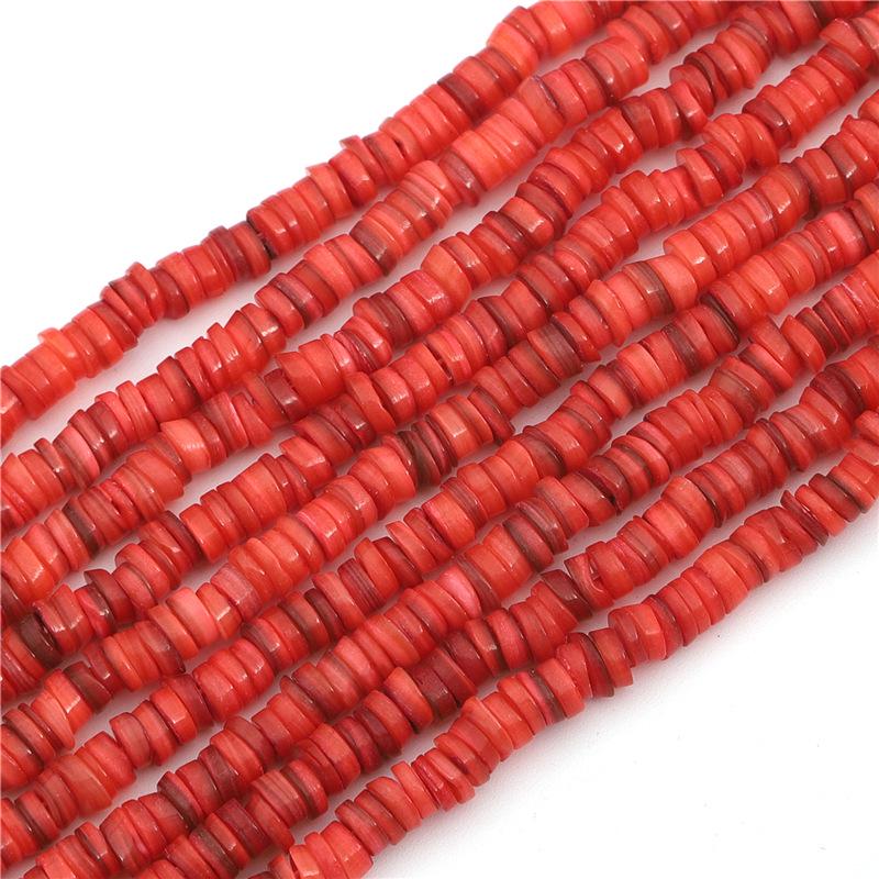 Naturmuschel gefärbter runder Scheiben-Abstandshalter für DIY Armband- & Halskettenherstellung
