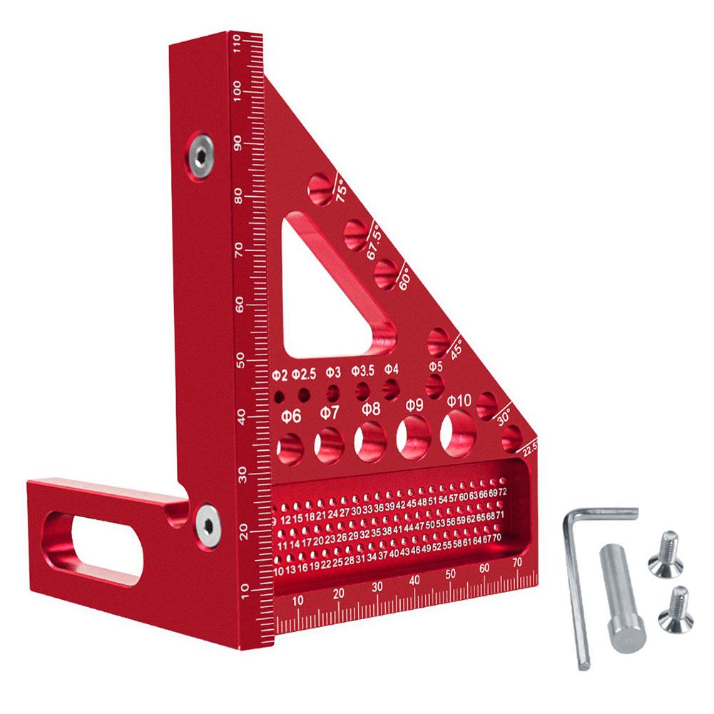 Woodworking Square Protractor Woodworking Square Aluminum Alloy Miter Triangular Ruler Angler Scriber Woodworking Tool