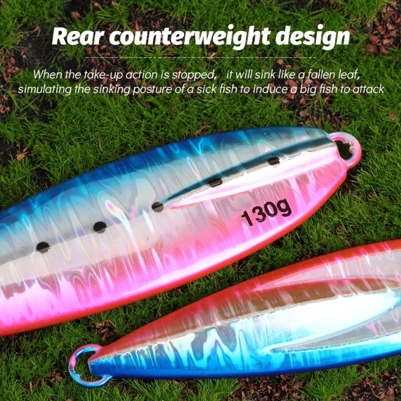 Metal Cast Jigging Lures High Reflective Baits 11.4cm Casting Jigs Slow Sinking Fishing Baits Lure Multiple Color
