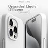 ESCASE IPhone 15 Pro Case, Full Protection Upgraded Liquid Silicone Shockproof Ultra-Thin Soft, Jade White SG-01