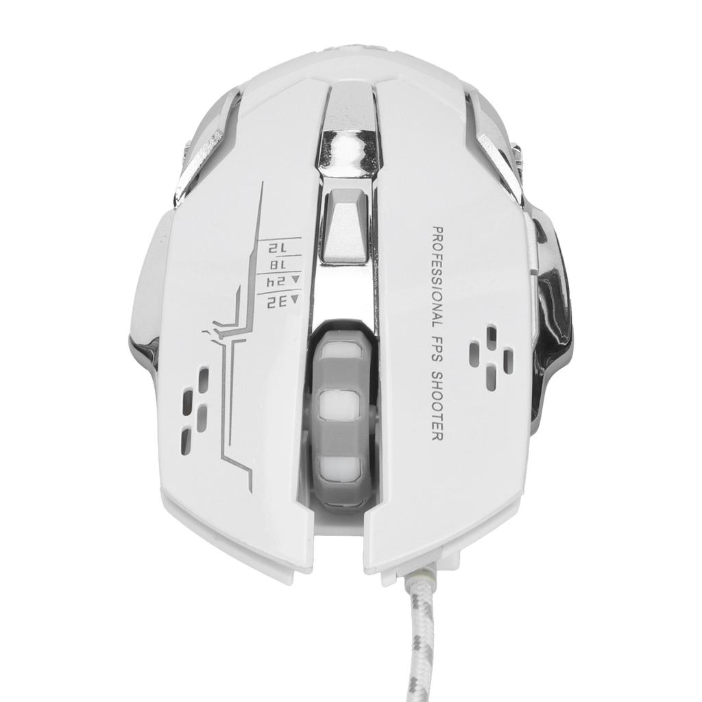 Wired Mouse 6‑Button USB Port Gaming Luminous Ergonomic Optical Computer AccessoriesWhite