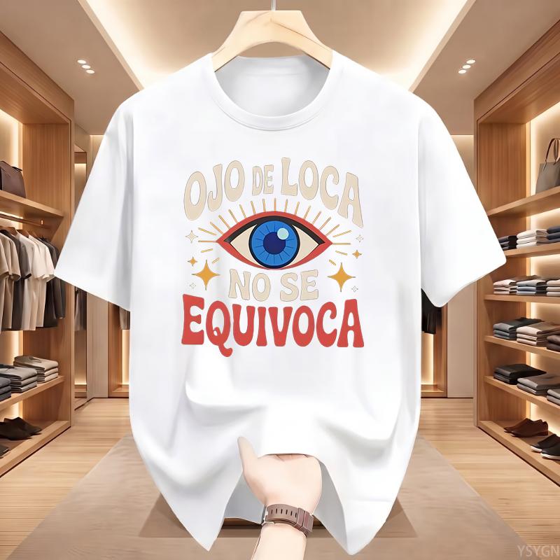Streetwear T Shirt Tee Women Men Cotton Oversize Summer Loose Casual Trend Crazy Eye Doesn't Lie Top
