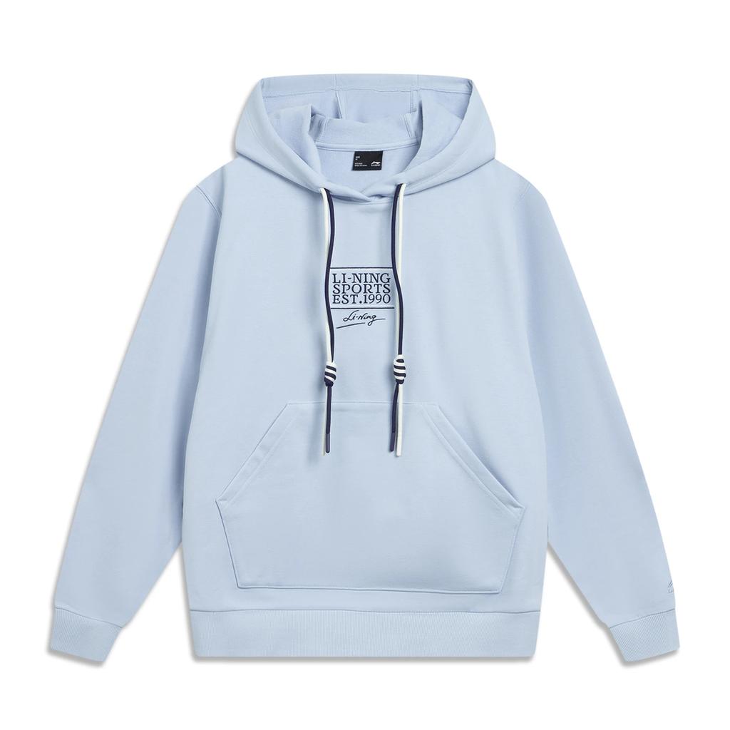 Li Ning Sports Lifestyle Series Hooded Letter Pullover Sweatshirt Women sweatshirt AWDV990-4