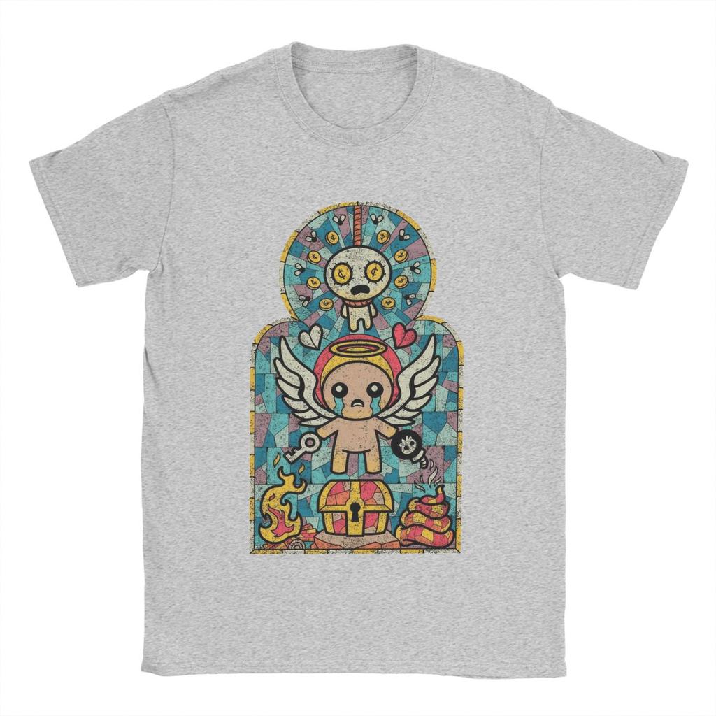 Herren The Binding Of Isaac Afterbirth T-Shirt 100% Baumwolle Tops Vintage Kurzarm O-Ausschnitt T-Shirts Sommer T-Shirts