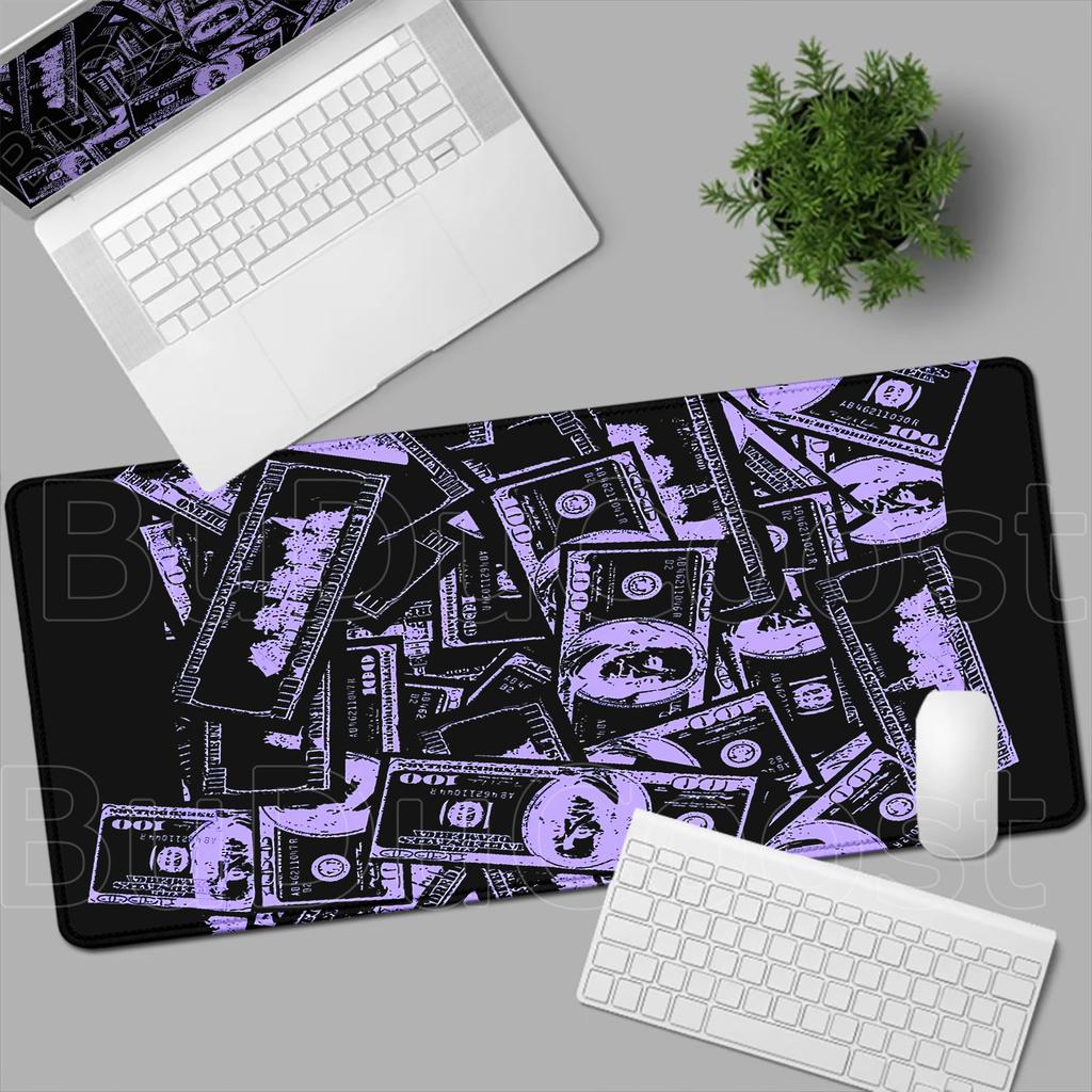 Gaming Laptop Dollar HD Printing Desk Mat Mouse Pad Pc Accessories Table Pads Deskmat Gamer Cabinet Non-slip Keyboard Mousepad