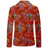 Herren Trendiger Herren Casual Nordosten Große Blume Einzeljacke Geschwindigkeit