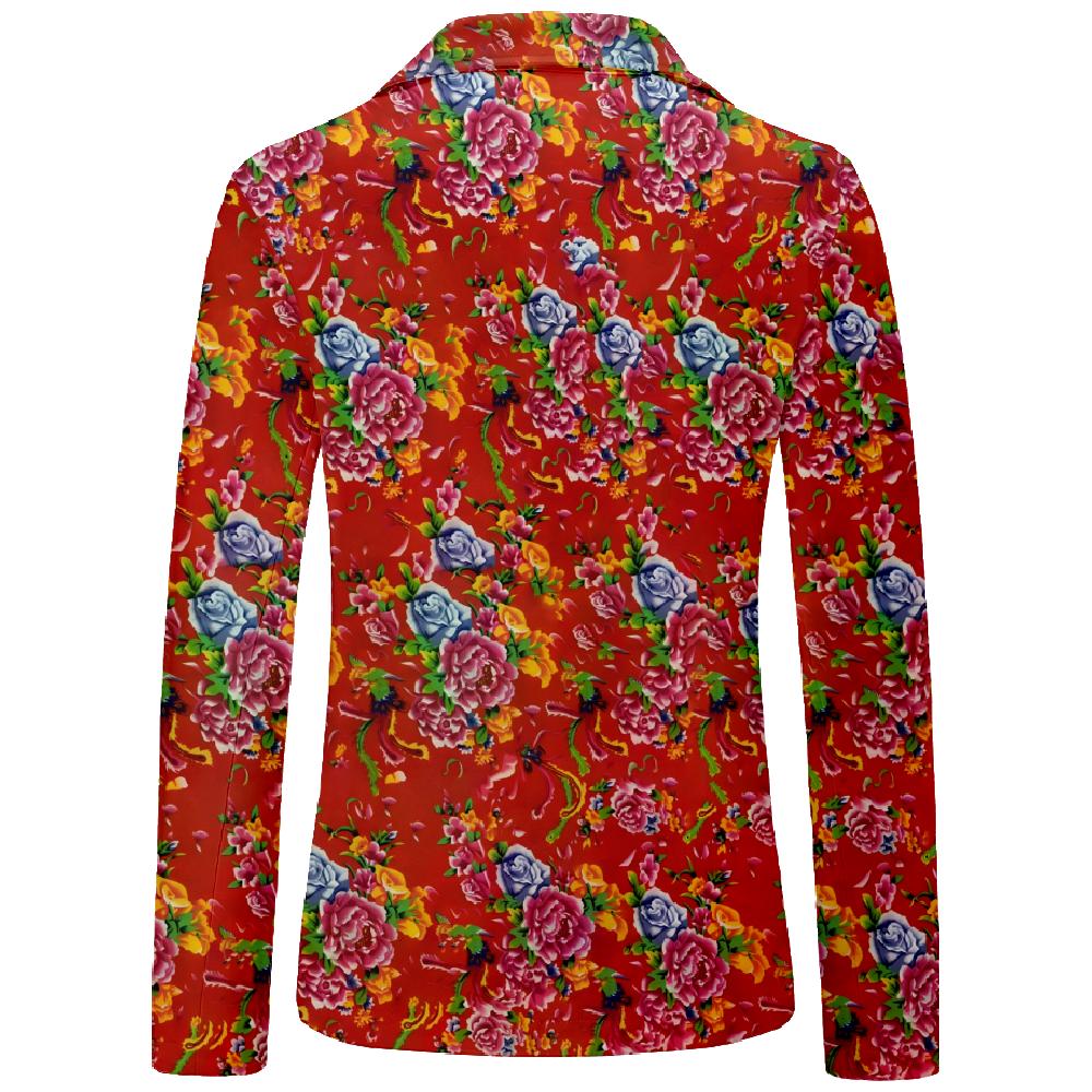 Men's Trendy Men's Casual Northeast Large Flower Single Jacket Speed