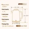 Jinzao T-967 Electric Kettle, 1.7L, Heat Preservation, All-Steel Body
