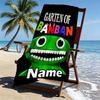 Custom Name Personalized Game Rainbow Friends Print Beach Towel, for Trip Camping Beach Party Home Decor, Birthday Gift for Family & Friends
