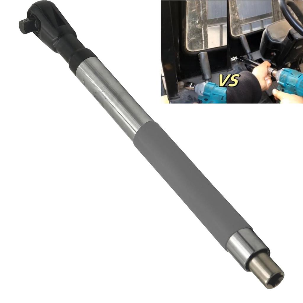 Offset Extension Wrench Multifunctional Spanner Forward Reverse  4 Socket Adapters Metal Material for Automotive Repair