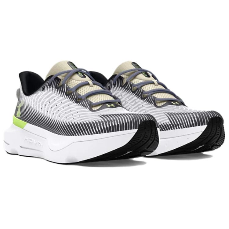Under Armour HOVR Infinite Pro White Anthracite Morph Green Men Sneakers 3027190-105