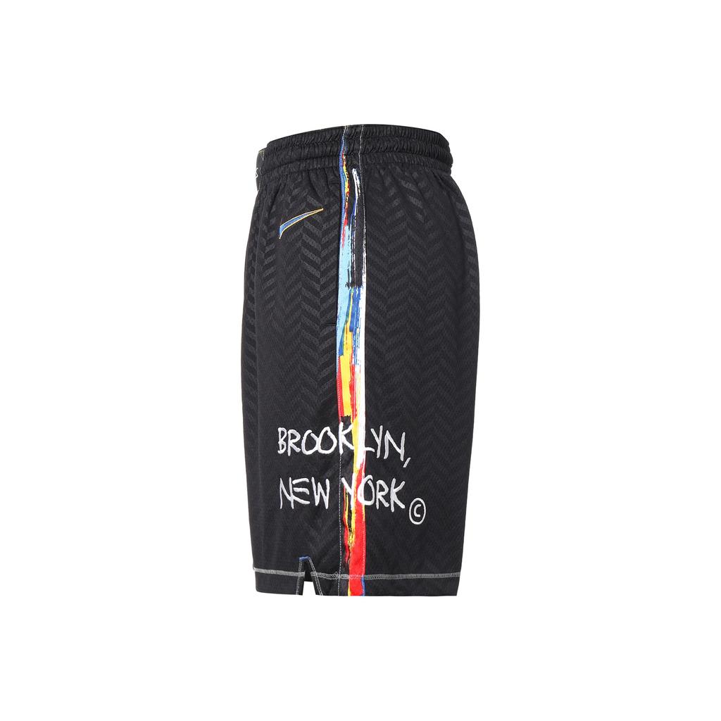 Nike FW20 Fan Edition Brooklyn Nets Casual Sports Loose Straight Basketball Pants Men Bottoms Black CN1964-010