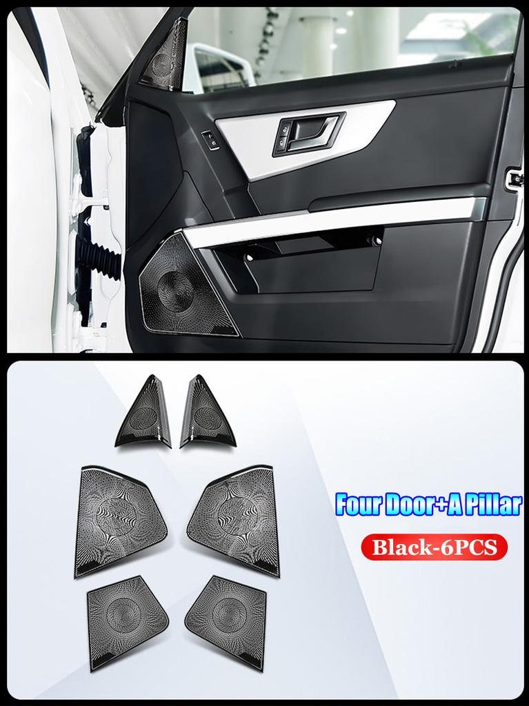 For Mercedes Benz GLK Class X204 2008-2015 Car Front Rear Door Window A-pillar Triangle Tweeter Audio Speaker Cover Trim Frame KM5