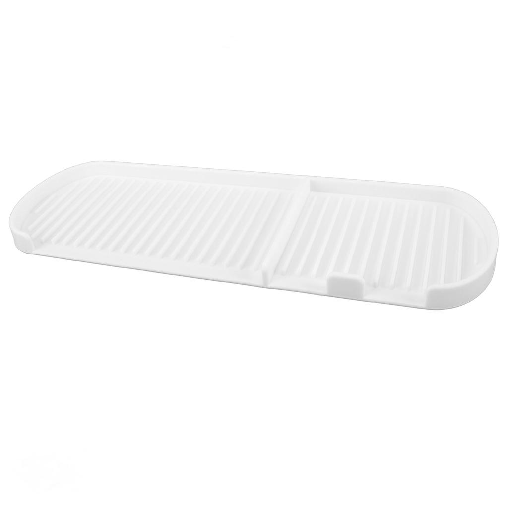 Counter Silicone Drainage Tray Food Grade Skid Resistance Frosted Bottom Silicone Dish Drying Mat for Bathroom