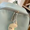 Girls' Solid Color Backpack Junior High School Students Lightweight Schoolbag Large Capacity Backpack