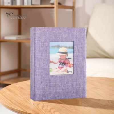 Einsteck-Fotoalbum, Leineneinband, 28 Seiten, 56 Taschen, 10,2 x 15,2 cm, für Hochzeiten, Reisen, Babypartys, Kinder, Familienjubiläen, Bildersammlungsbuch