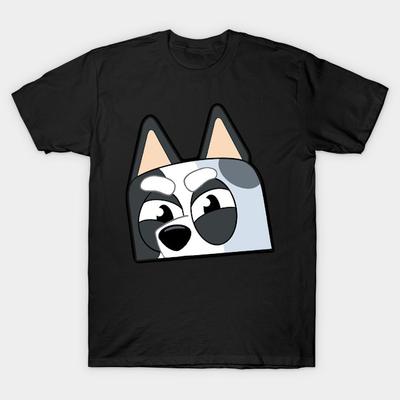 Men Black Print T-shirt Muffin No-Cut Heat Transfer Print Cotton Tshirt