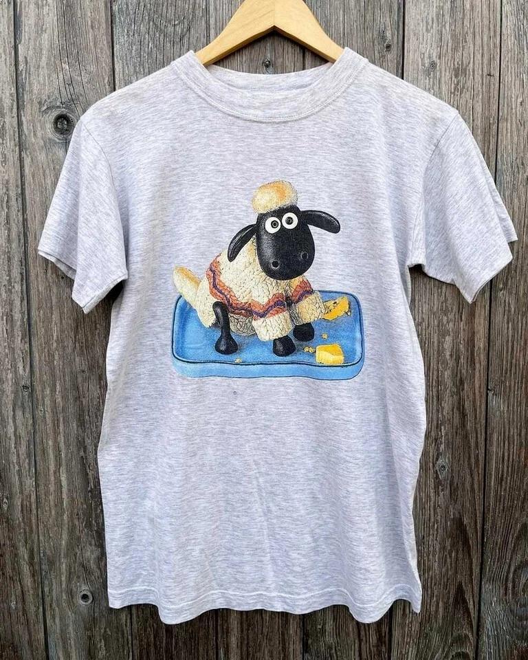 

Уоллес и Громит 1989 винтажная футболка фильм Серый Все размеры Футболка KH1189 XL