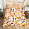 Halloween Bettwäsche Bettbezug Set Herbst Kürbis Sonnenblume Bettwäscheset Jungen Mädchen Geometrisch Karo Schlafzimmer Deko Bettdeckenbezüge