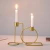 Irregular Shape Tabletop Candle Holders Metal Candle Stand New Candlelight Dinner Props  Bedroom