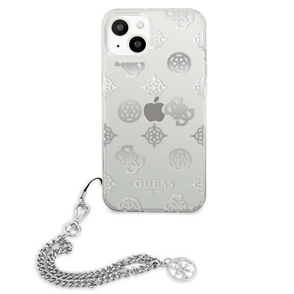 Guess Guhcp13Skspesi Iphone 13 Mini 5,4 Srebrny/Silver Hardcase Peony Chain Collection