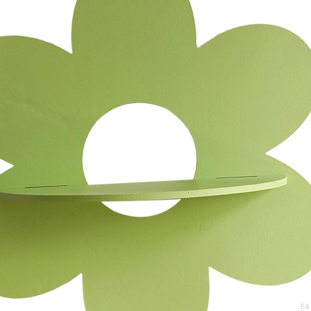 Držák na zeď ve tvaru květiny, závěsná police na rostliny, dřevěný držák pro pokojovou dekoraci, ložnici