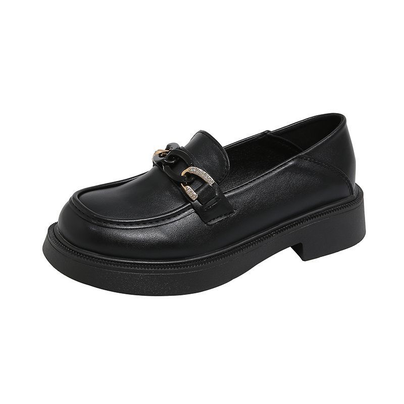 Women's shoes 2025 autumn Xiaoxiangfeng real soft leather loafers with skirts Mary Jane small leather shoes one-pedal single shoes