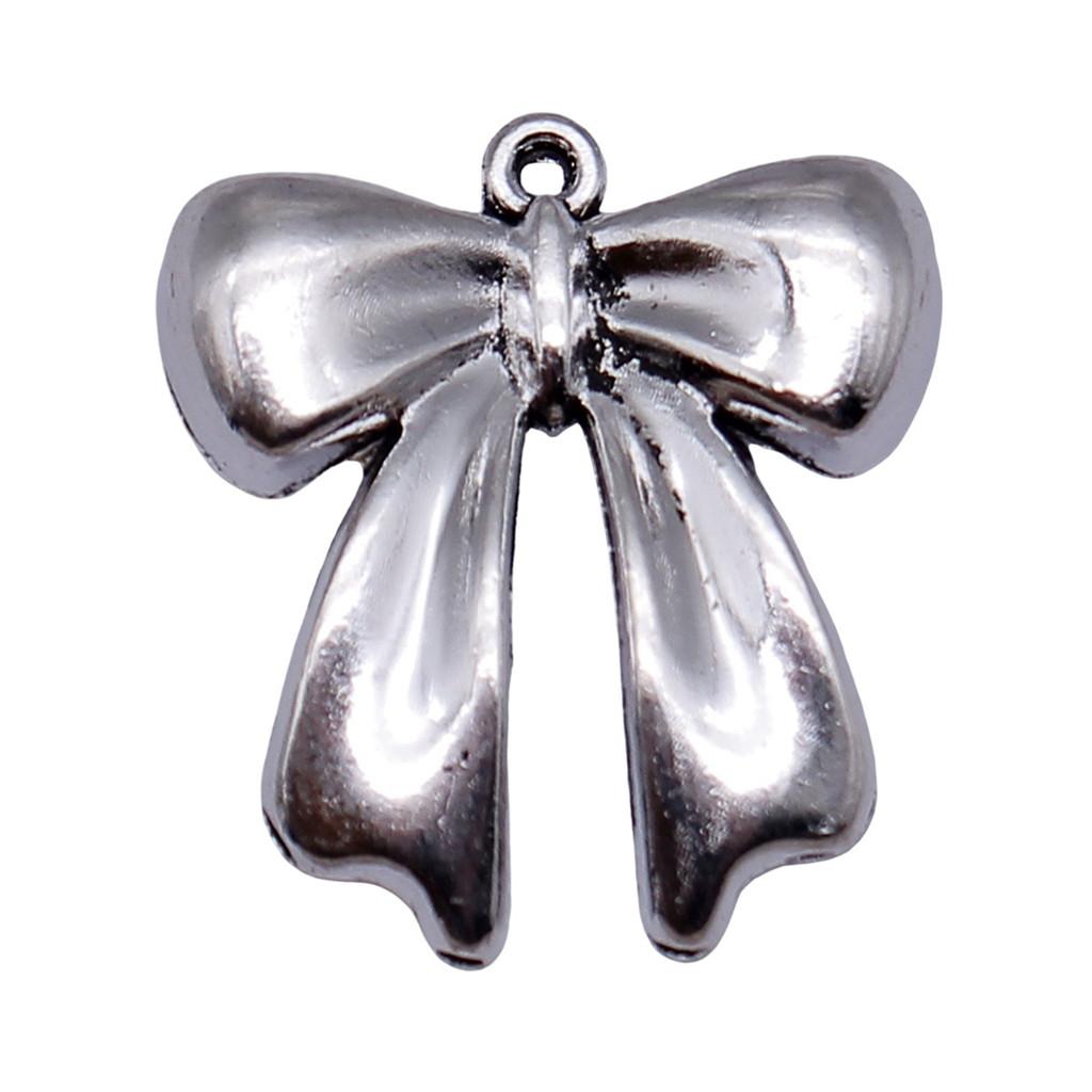 Pendants Bow With Crown Charms For Princess Themed Jewelry Making Alloy