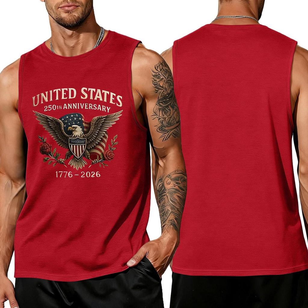Men's loose and casual print sleeveless shirt
