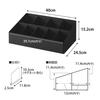 Yamazaki Amenity Bar W40 x x Tower Amenity Small Item Large with Movable 10774 Box, Black, D24.5 H15.2cm, Series, Case, Storage, Capacity, Dividers,