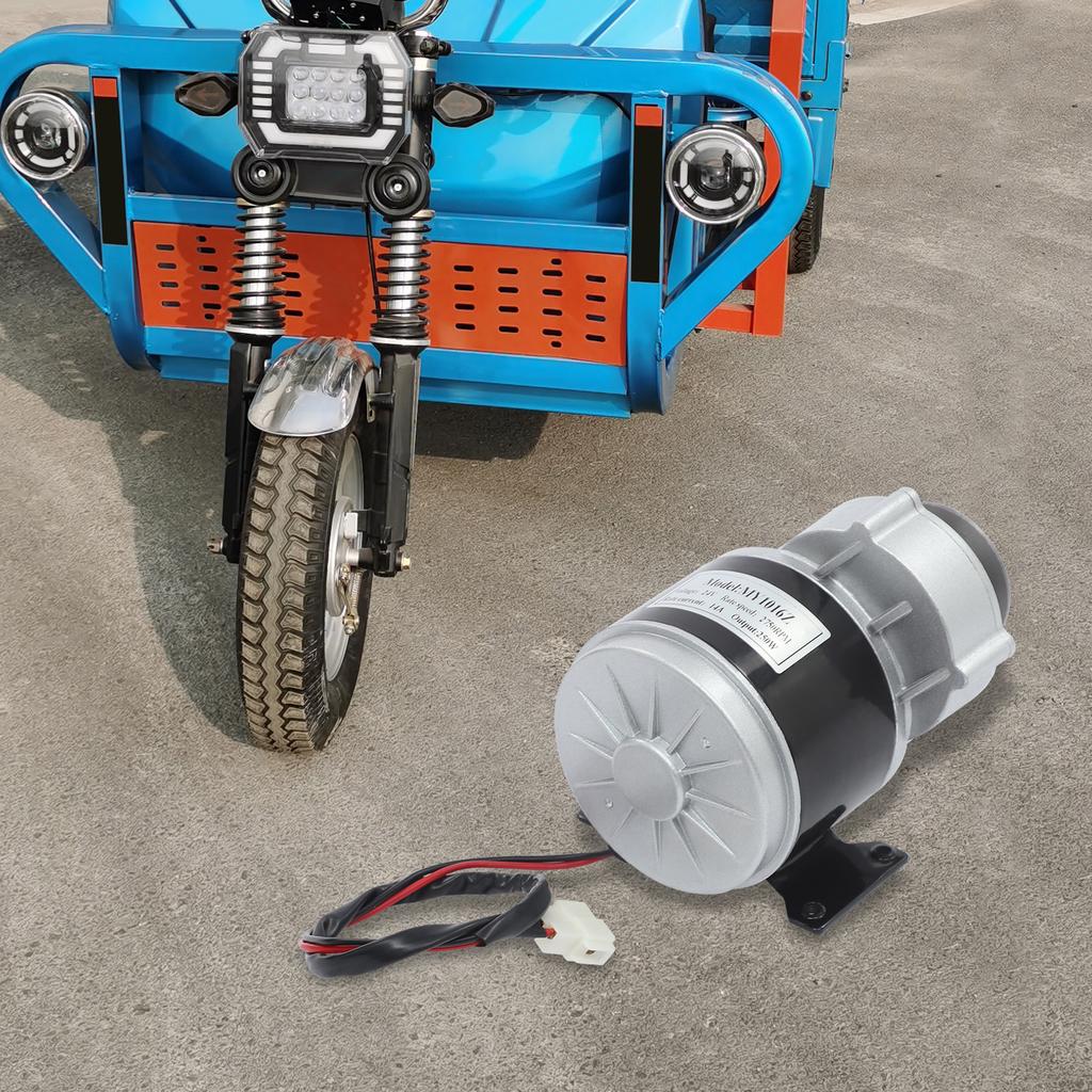Getriebemotor, 24V 250W Elektrisches Dreirad Gleichstrom-Getriebebürstenmotor 2750 U/min Hohes Drehmoment Getriebeuntersetzungs-Elektromotor