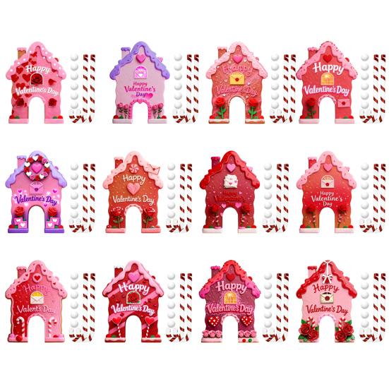 Zencefilli Kurabiye Şeker Baston Sevgililer Günü Golf Oyunu Seti İç Mekan Aile Partisi Ev Ofis Eğlencesi İçin Sopalı ve 6 Toplu Mini Golf Sahası